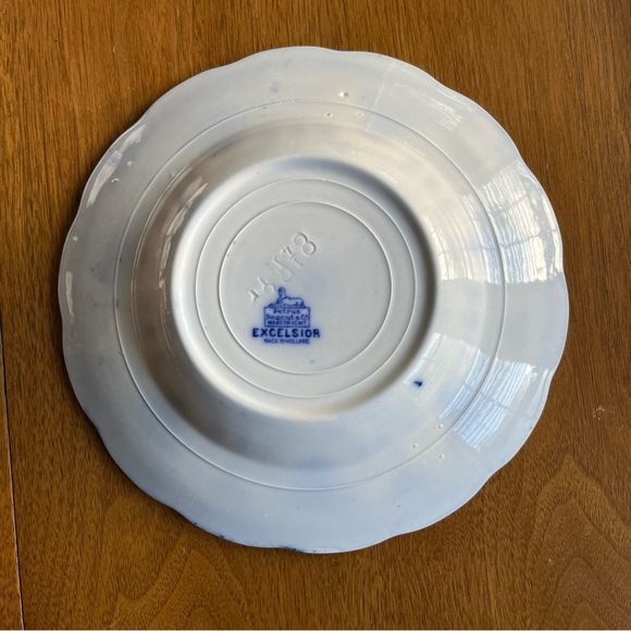 Flow Blue Soup Bowl 9” Excelsior Holland RARE - Picture 3 of 9